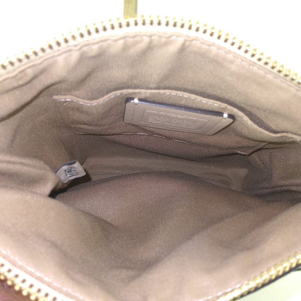 Coach Signature Leather Canvas Light Khaki Mini Rowan File Crossbody Bag Set - Picture 10 of 16